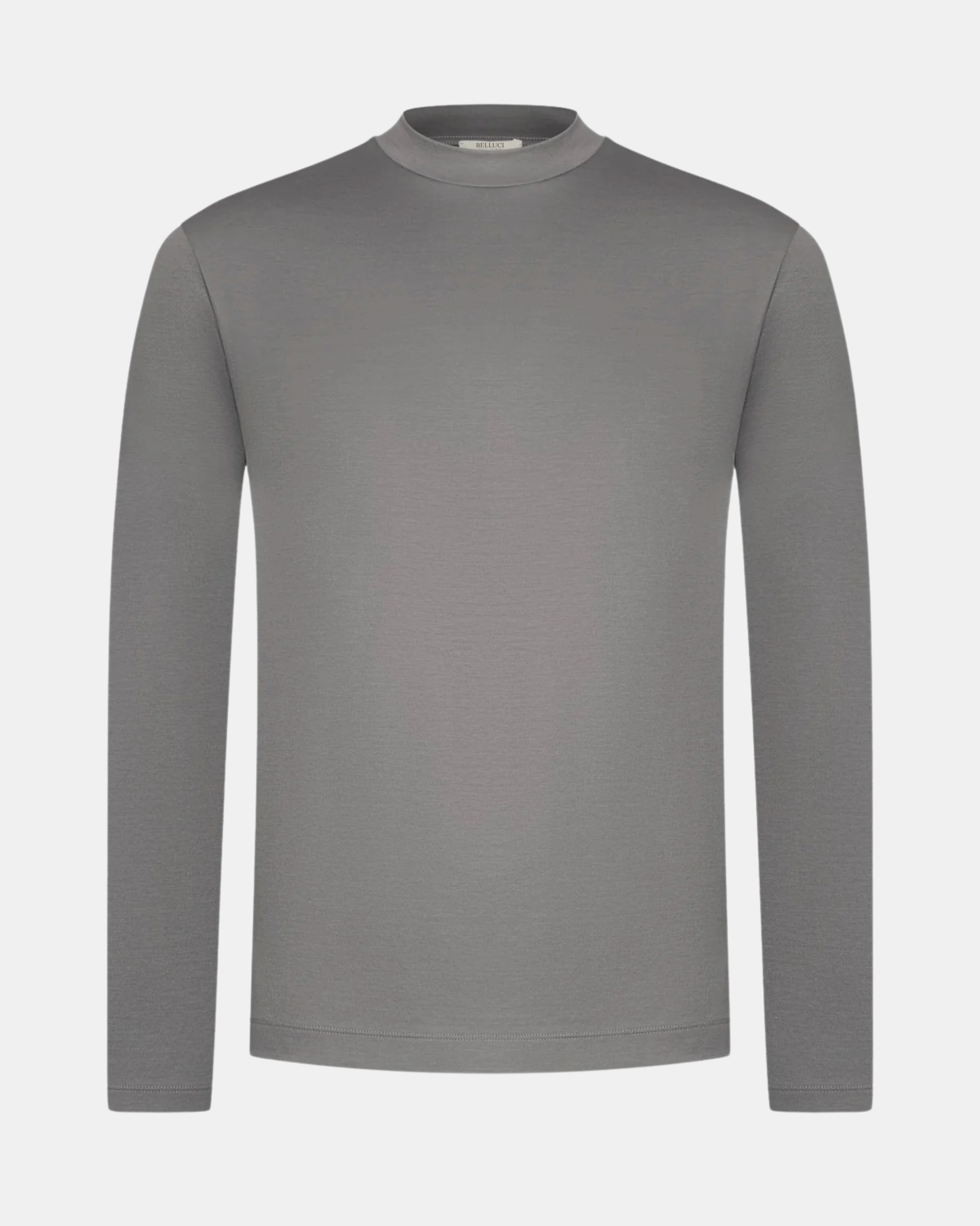 MERCERISED GLANS LONG SLEEVE - GRIJS