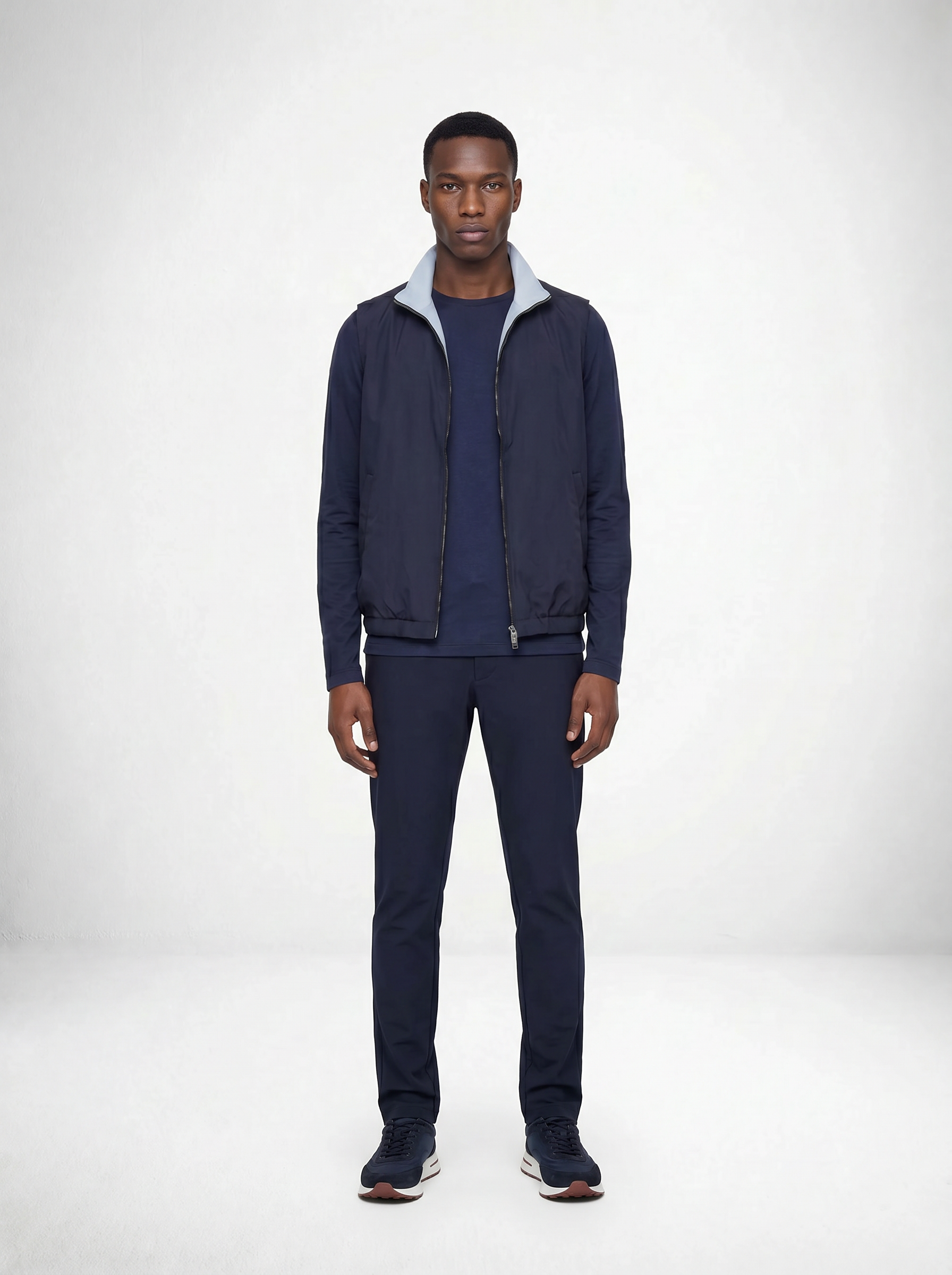 DUBBELZIJDIG GILET - DARK NAVY BLAUW