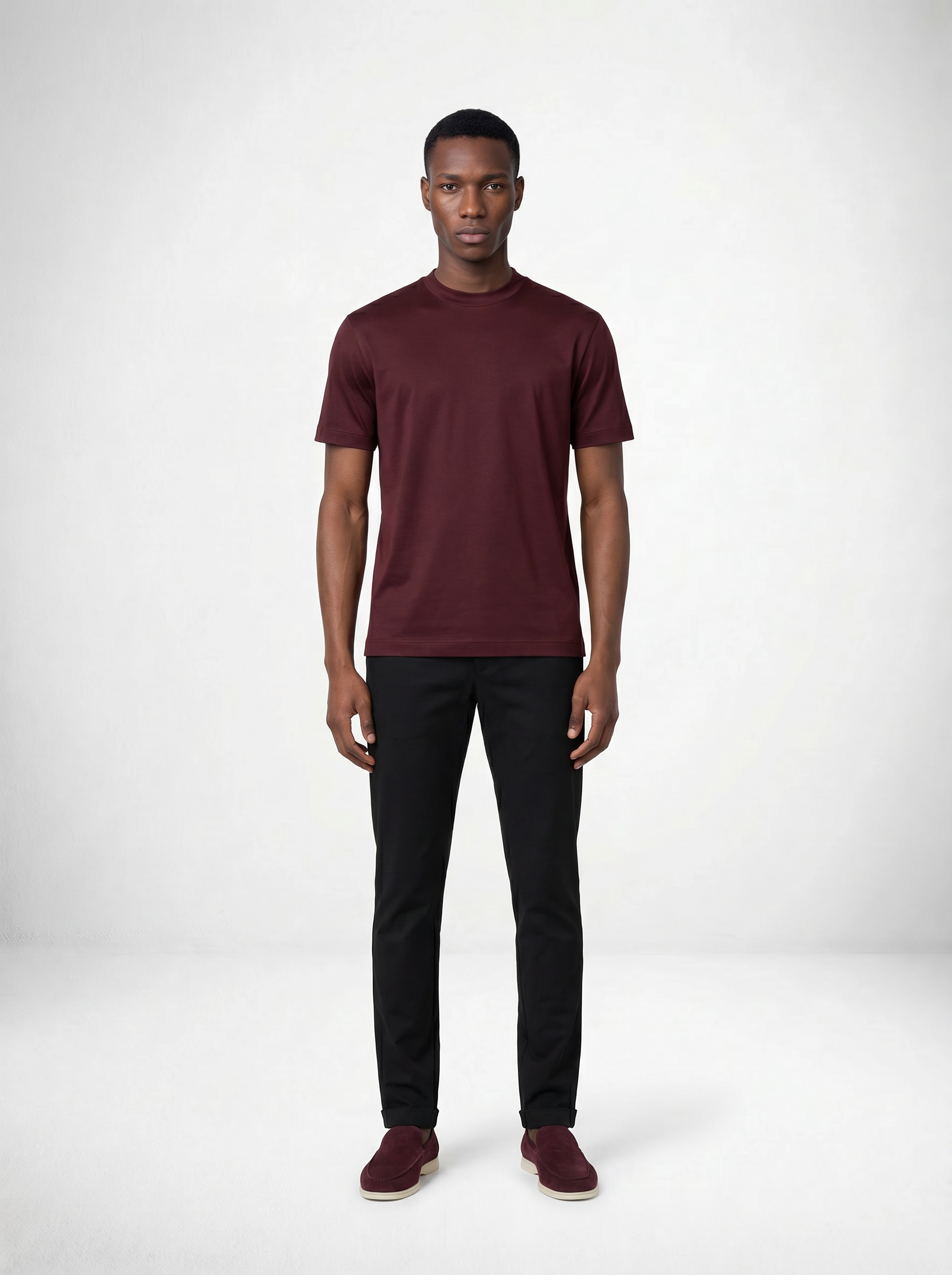 MERCERISED GLANS T-SHIRT - CHERRY