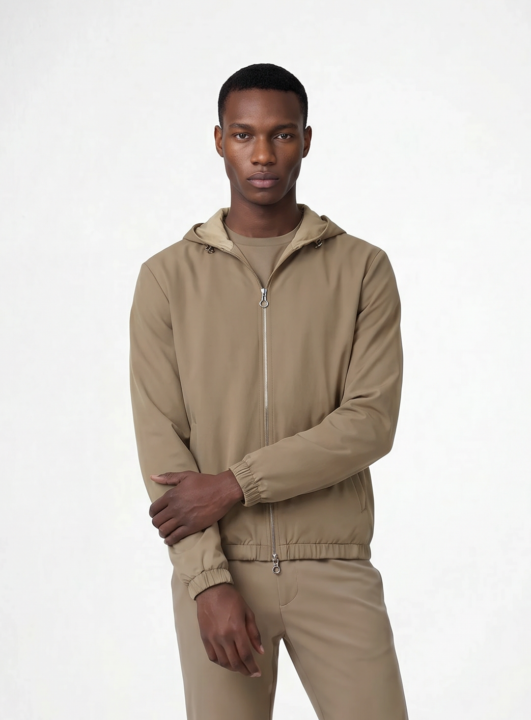 BELLUCI DUBBELZIJDIG VEST - TAUPE