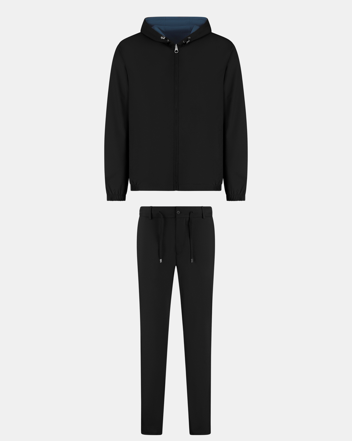 HOODED REVERSIBLE SET - BLACK