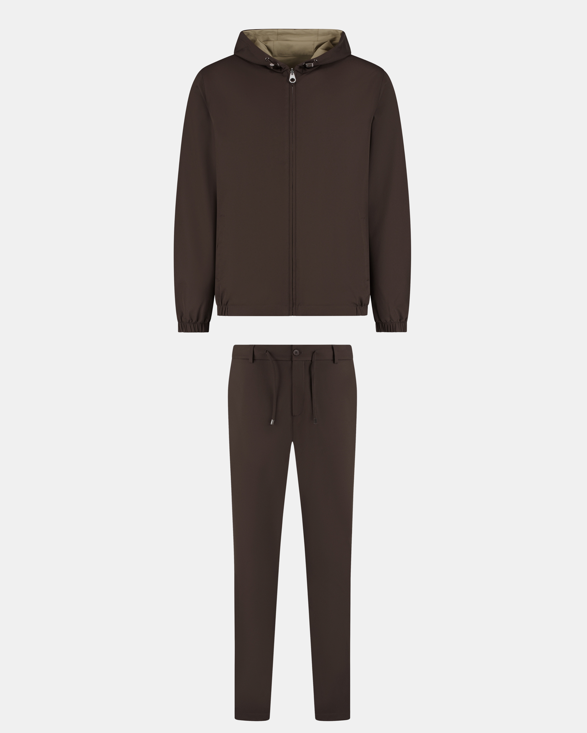 HOODED REVERSIBLE SET - MOCHA BROWN