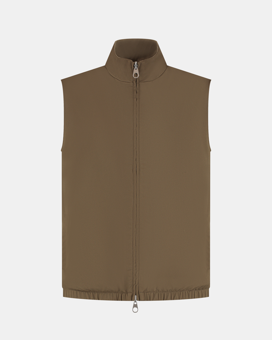 REVERSIBLE GILET - TAUPE