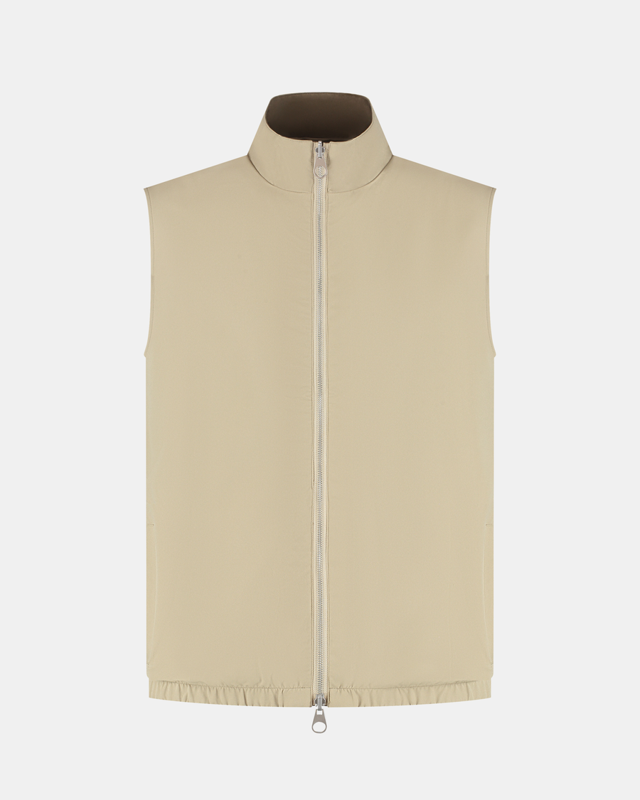 REVERSIBLE GILET - TAUPE
