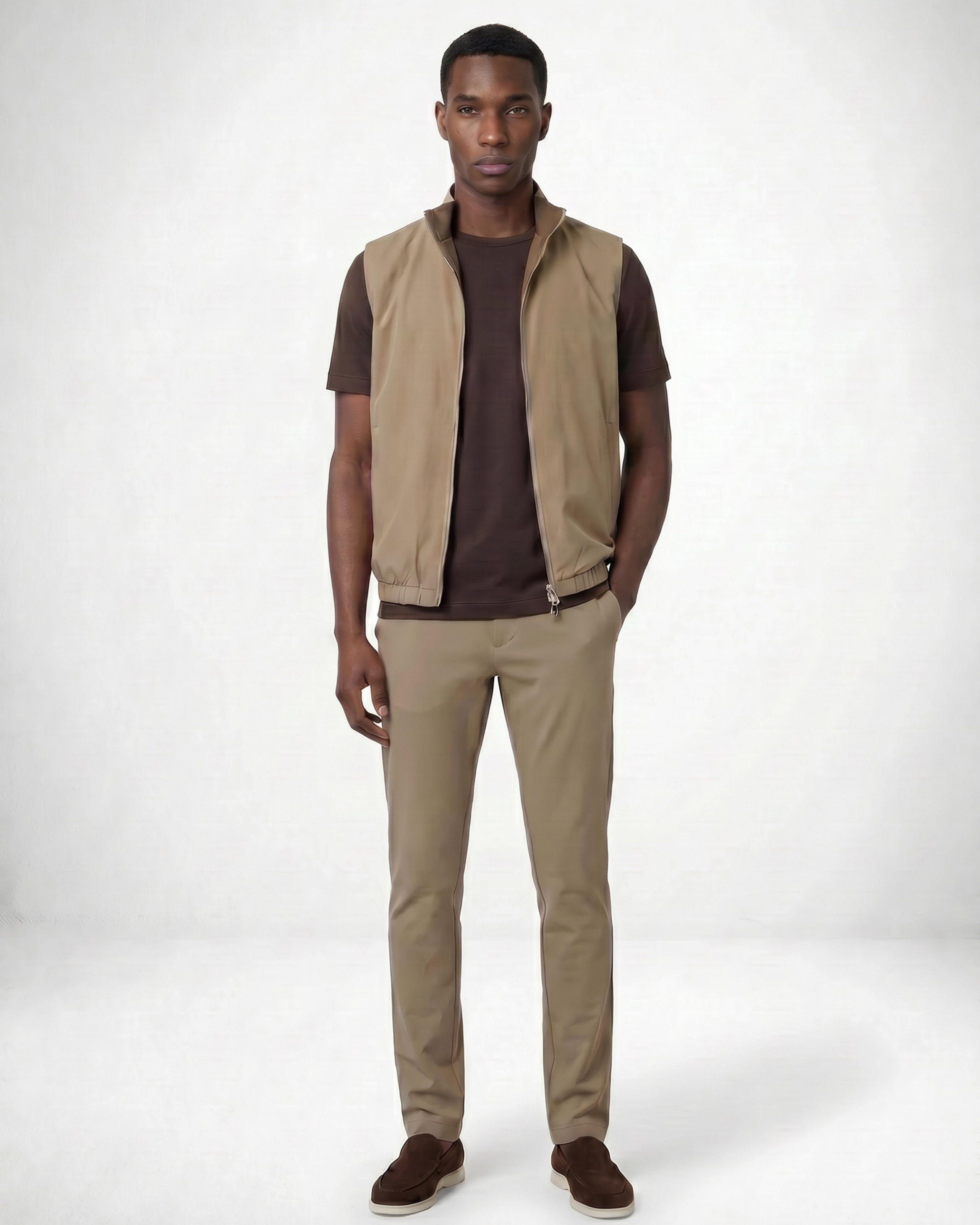 GILET BUNDEL - BRUIN
