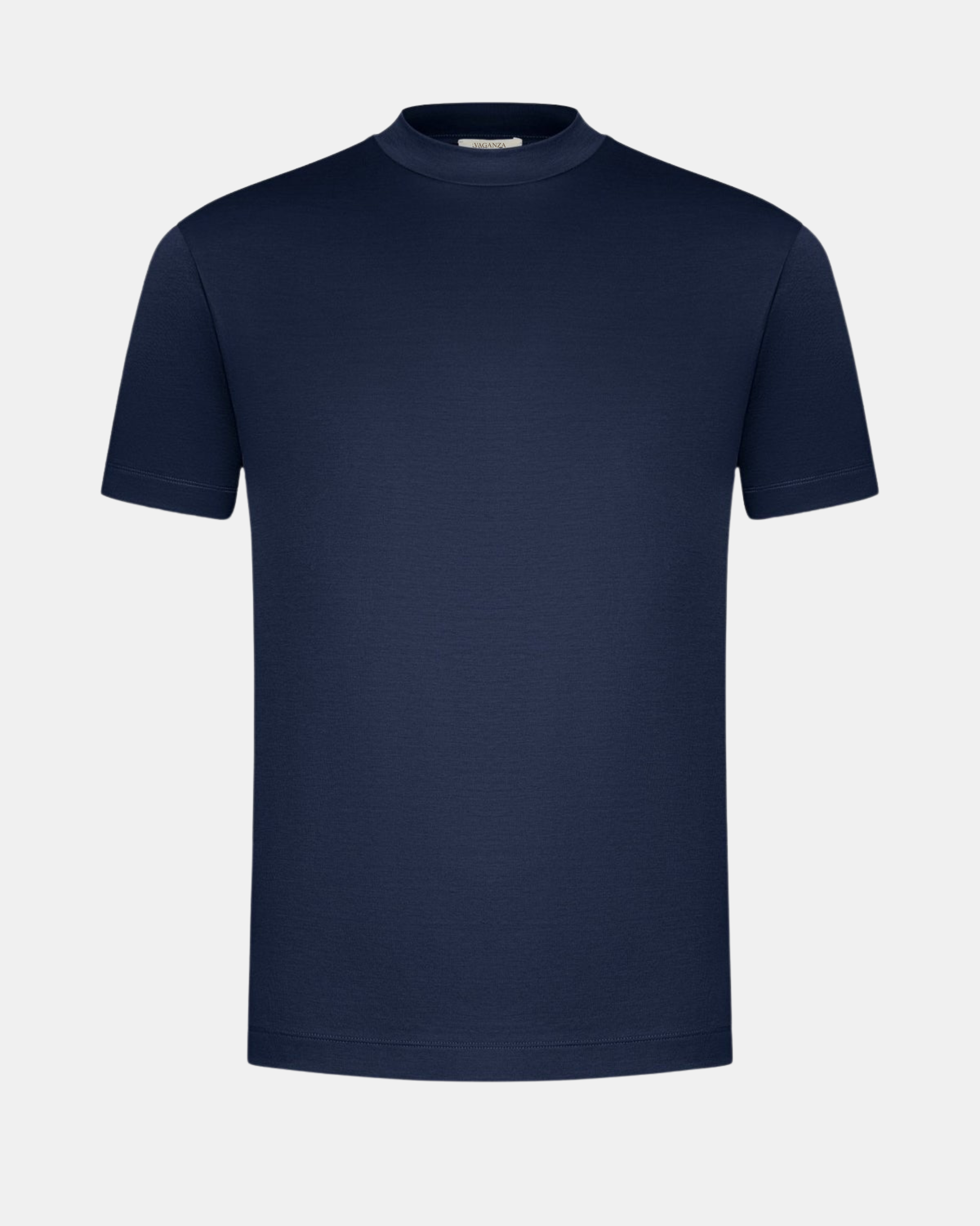 MERCERISED GLANS T-SHIRT - NAVY BLAUW
