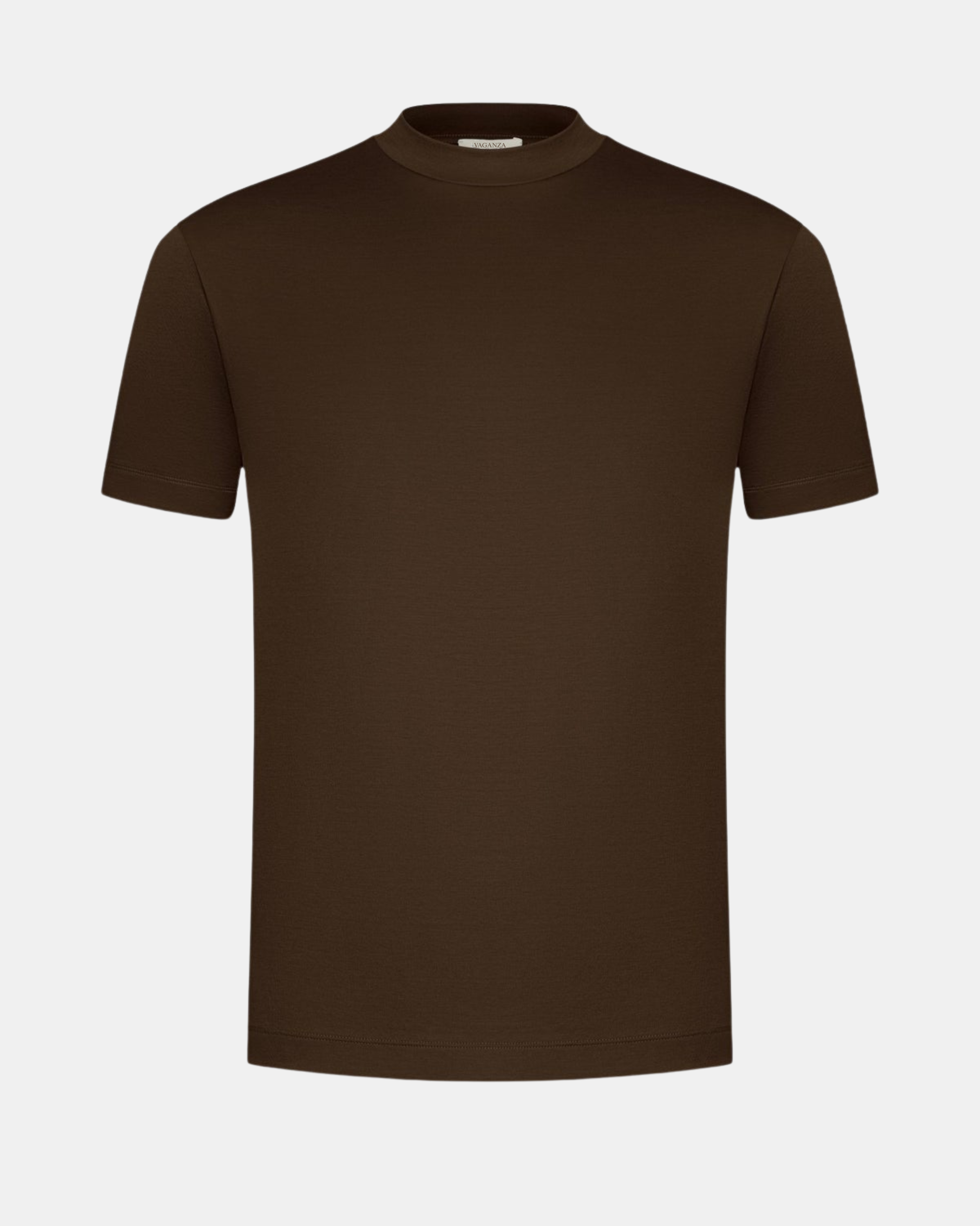 MERCERISED GLANS T-SHIRT - BRUIN