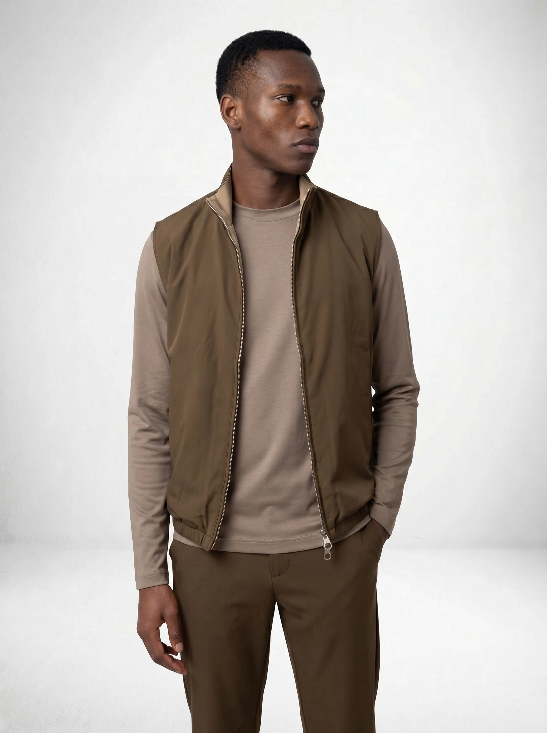 GILET SET - BRUIN