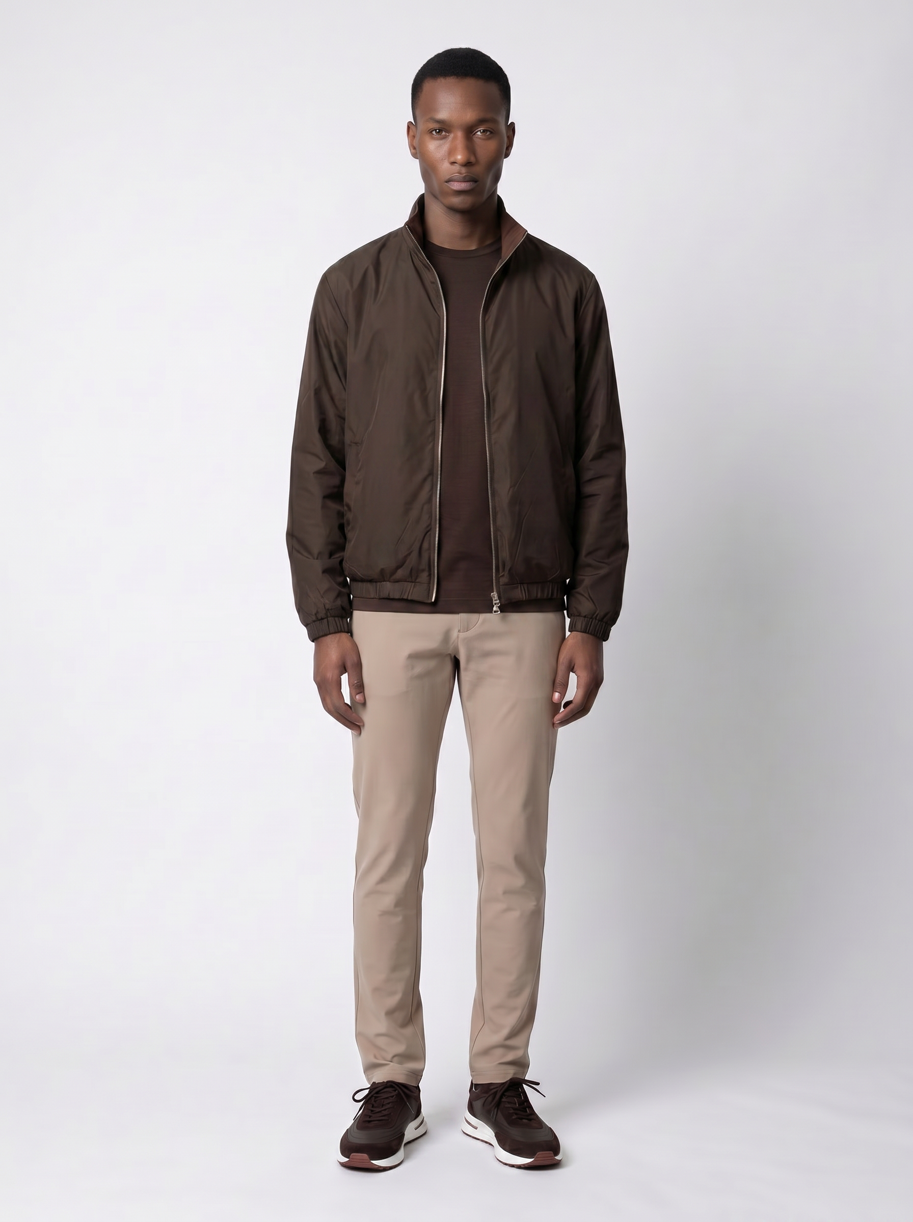 DUBBELZIJDIG JACKET - BRUIN