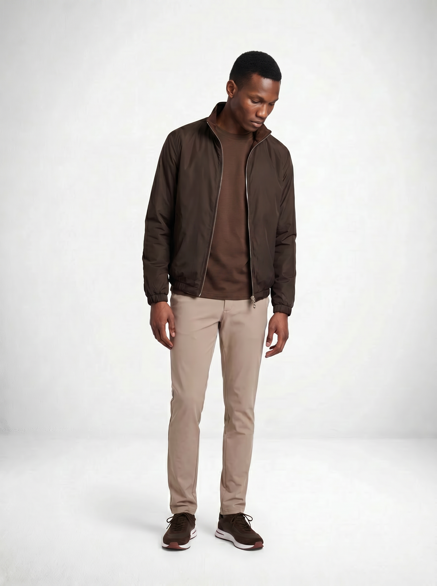 DUBBELZIJDIG JACKET - BRUIN